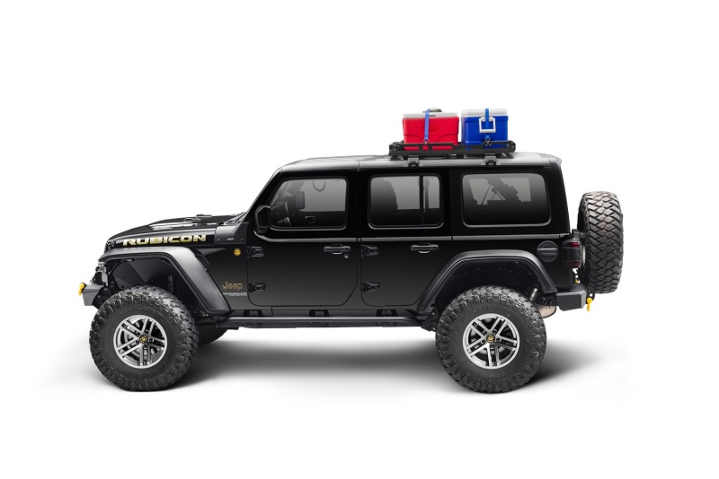 Jeep Wrangler Roof Rack - Rugged Ridge - With Basket, Low-Profile Design, Steel Construction - Black - `18-`22